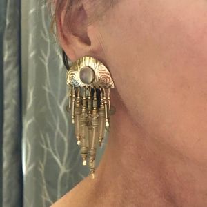 Vintage Gold & Moonstone Tabra Earrings